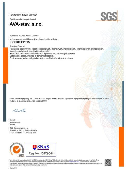 ISO 9001 SK